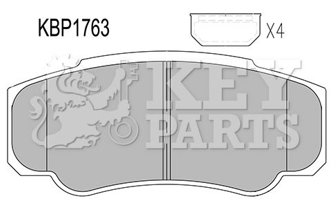 KEY PARTS Bremžu uzliku kompl., Disku bremzes KBP1763